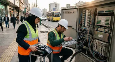اجرای زیرساخت فیبر نوری